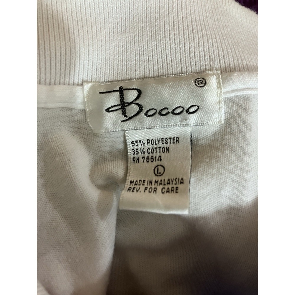 Vintage 80s Bocoo 2 Piece Outfit Light Weight Pant Shirt Large Retro Geometric - Picture 12 of 16